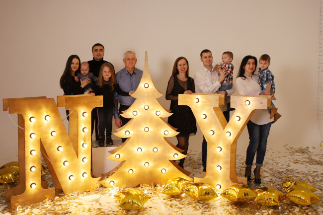 сімейний фотосет 6 новорічний