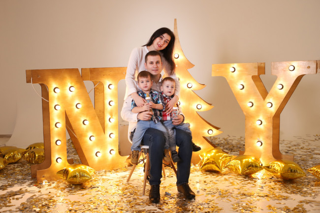 сімейний фотосет 6 новорічний